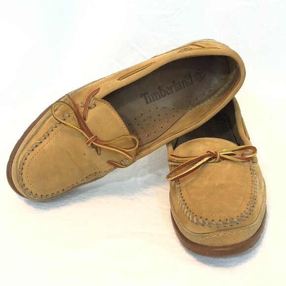 Timberland Tan Leather Boat Shoes Size 9M - Picture 6 of 9